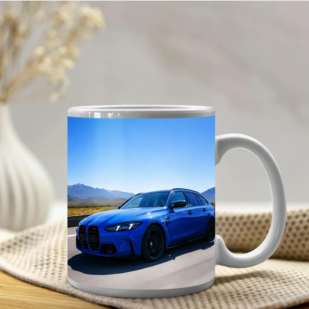 BMW M3 Touring Blue Highway Mountains Drive – Mugs