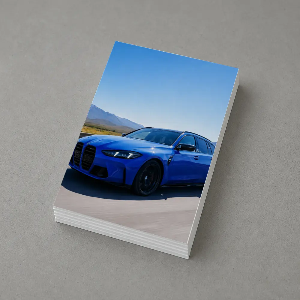BMW M3 Touring Blue Highway Mountains Drive – Postcards
