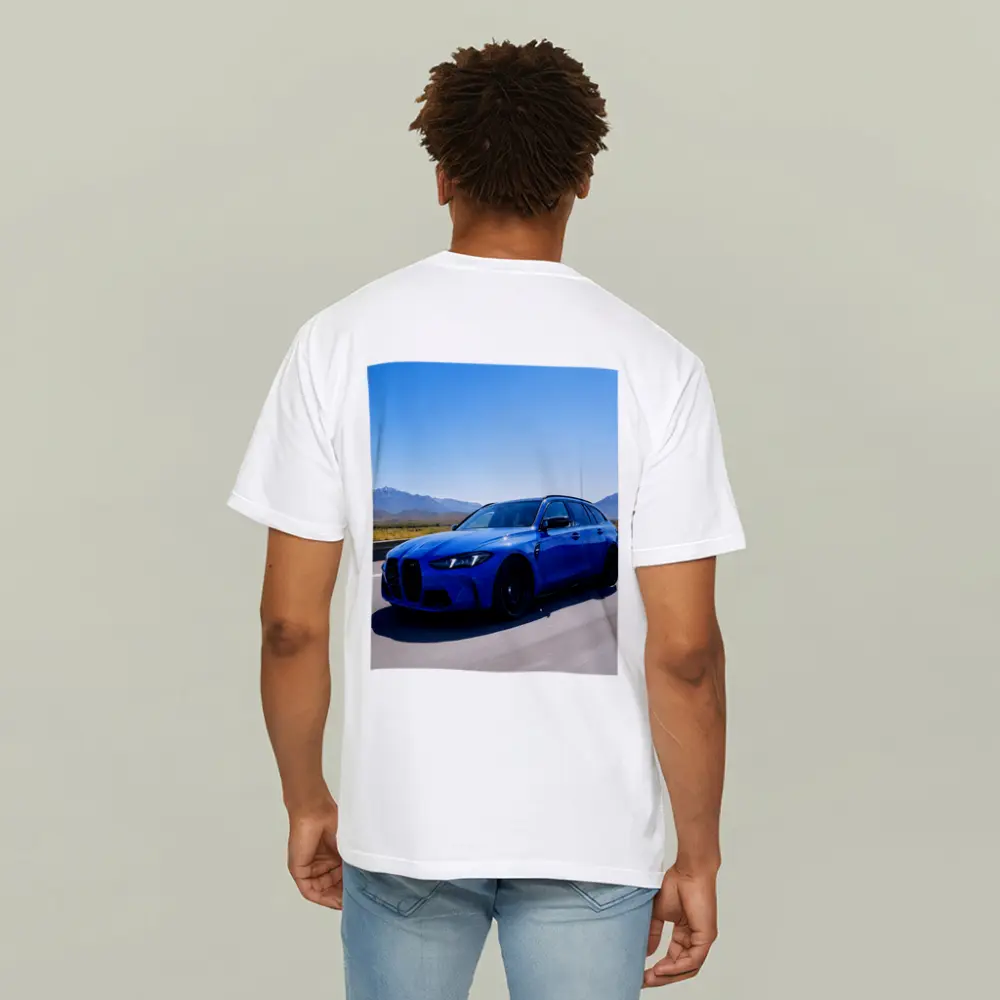 BMW M3 Touring Blue Highway Mountains Drive – T-Shirts