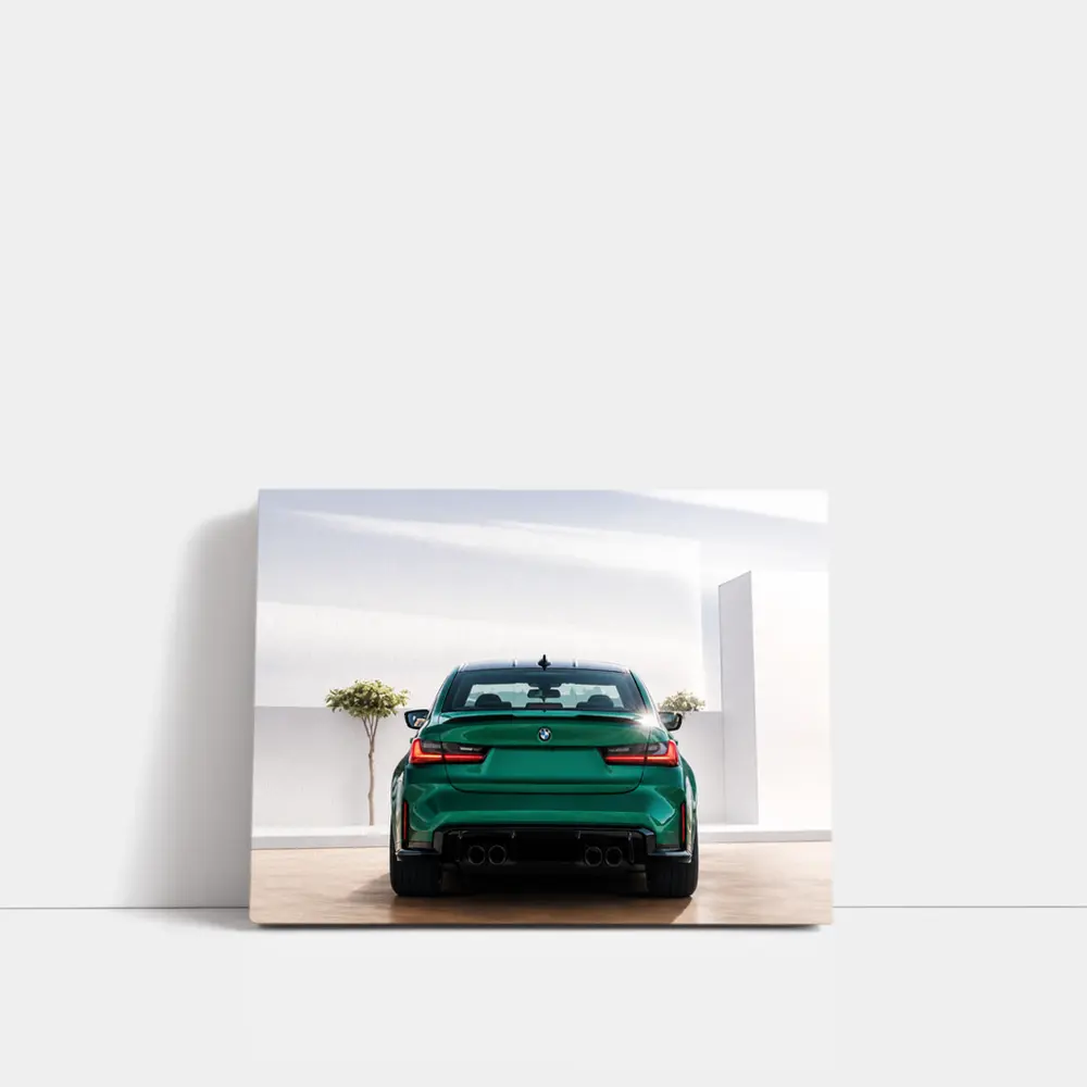 BMW M3 Green Rear View Showroom – Wall Art