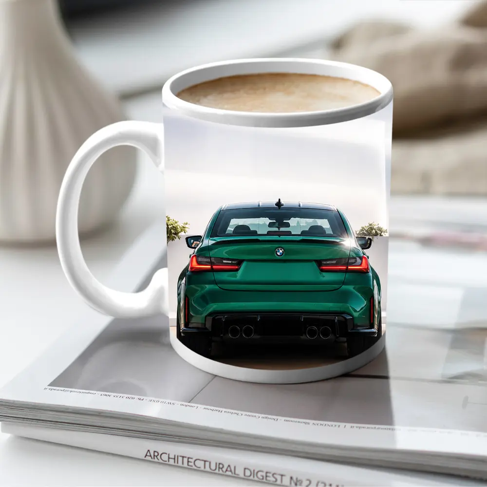 BMW M3 Green Rear View Showroom – Mugs