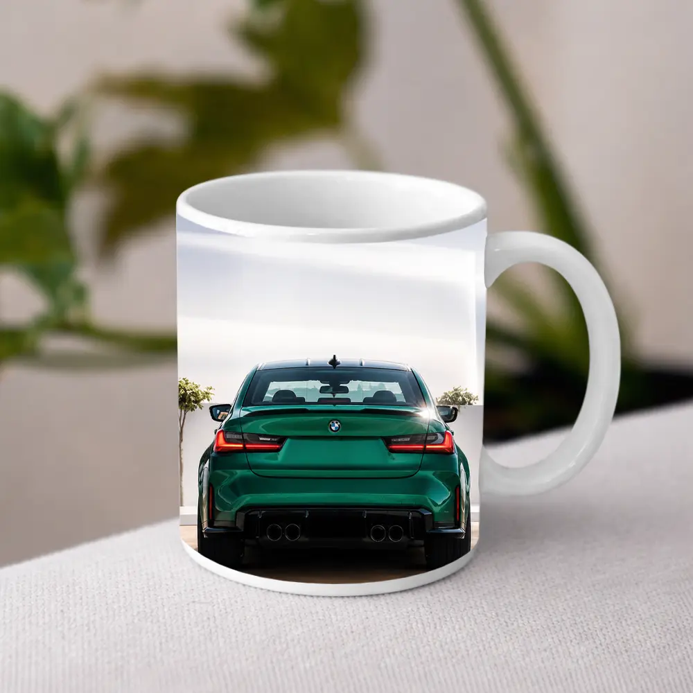 BMW M3 Green Rear View Showroom – Mugs