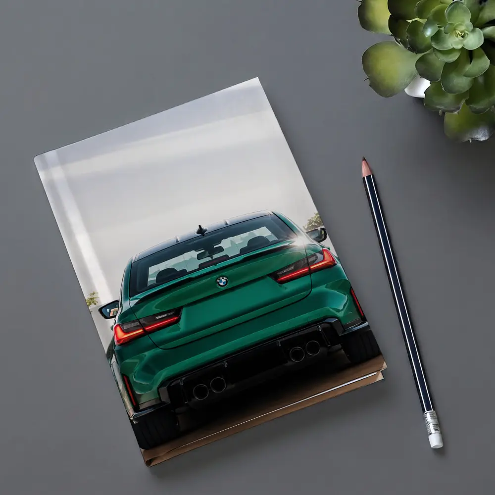 BMW M3 Green Rear View Showroom – Notebooks