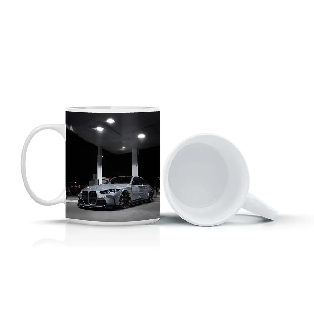 BMW M3 Gray Stance Night Gas Station – Mugs