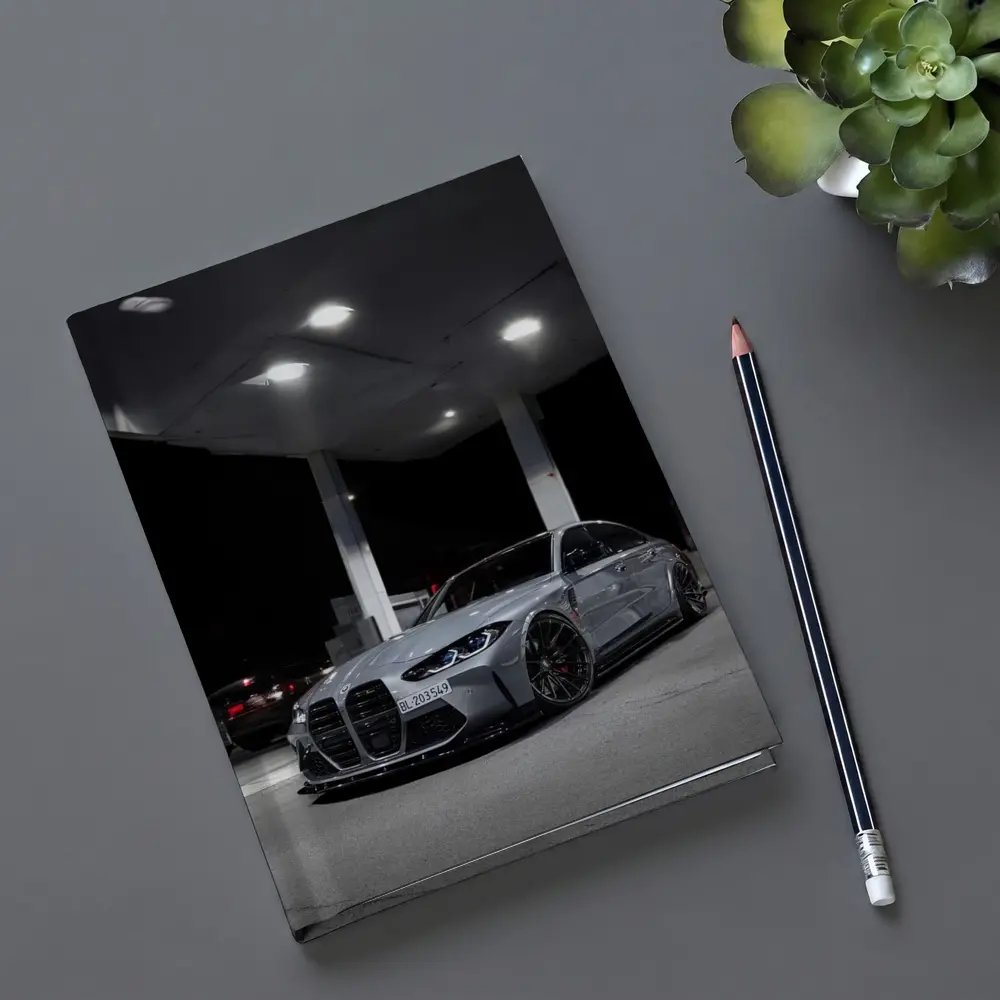 BMW M3 Gray Stance Night Gas Station – Notebooks