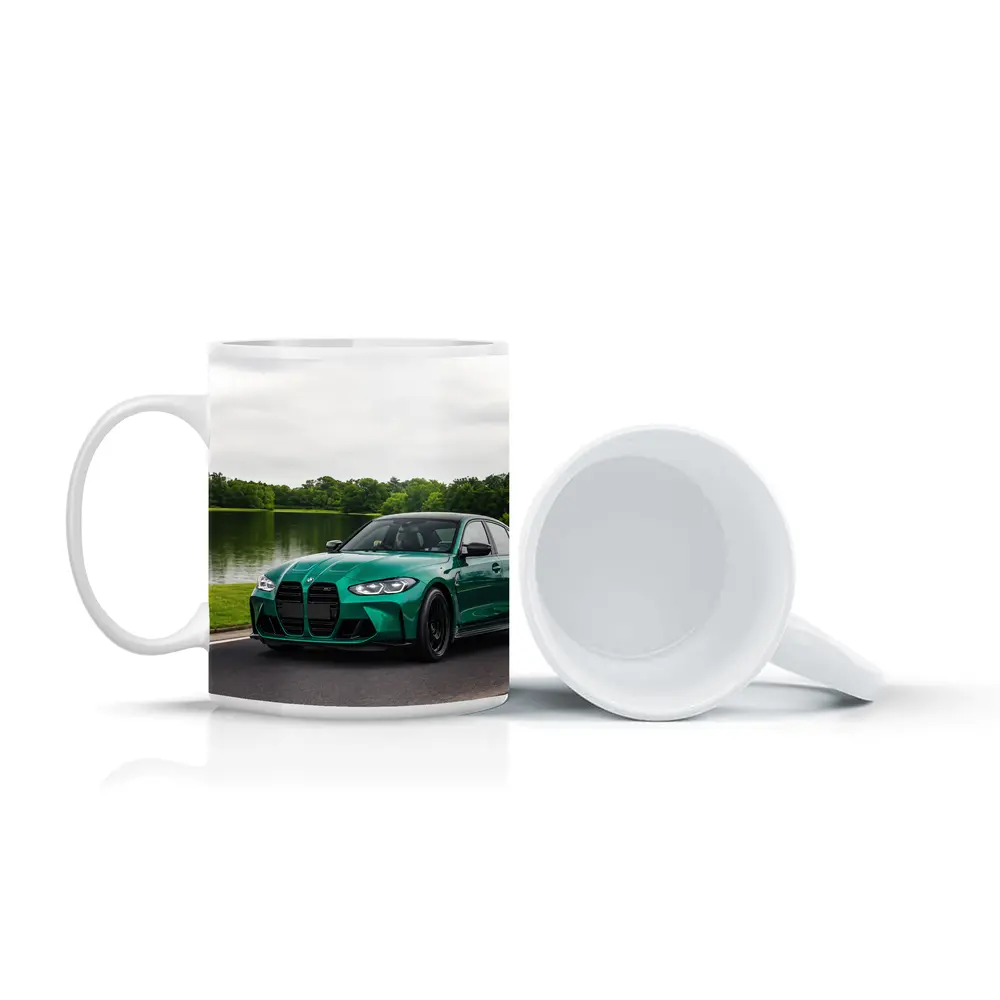 BMW M3 Green Sedan by Calm Lake – Mugs
