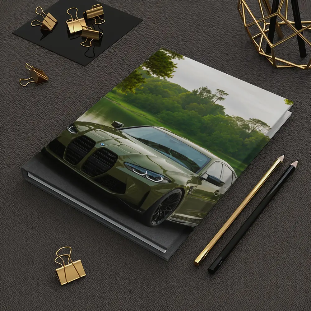 BMW M3 Military Green Parked by Lake – Notebooks