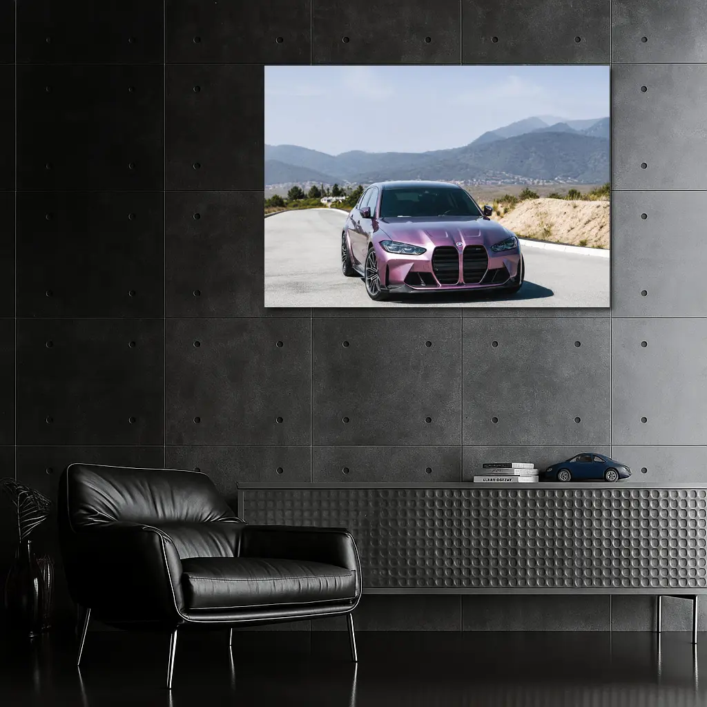 BMW M3 Purple Mountain Road Scenic Drive – Wall Art