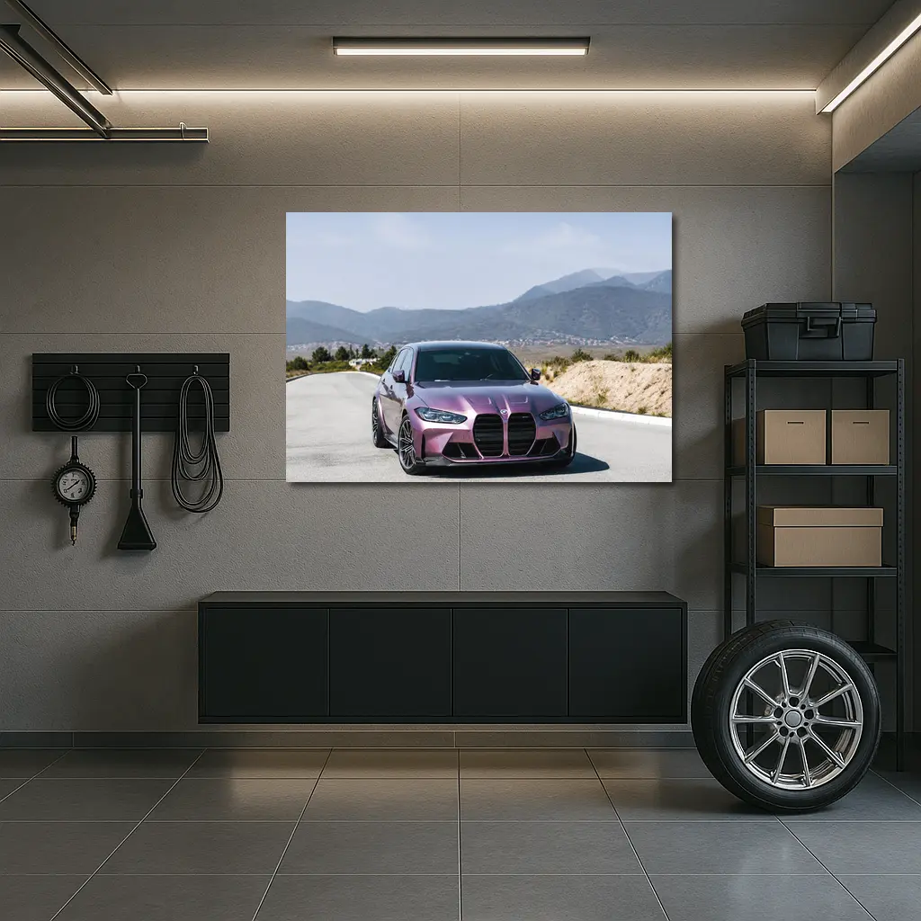 BMW M3 Purple Mountain Road Scenic Drive – Wall Art
