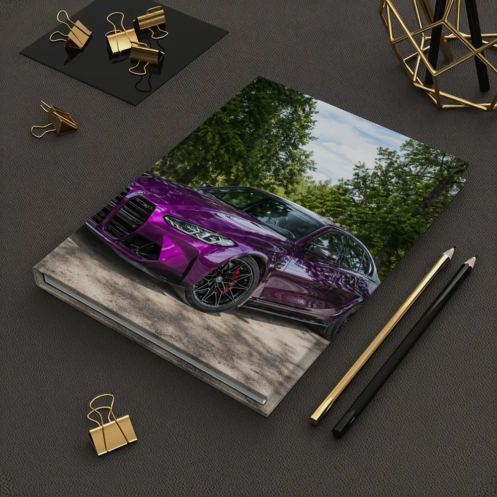 BMW M3 Purple Sedan Forest Road Setting – Notebooks