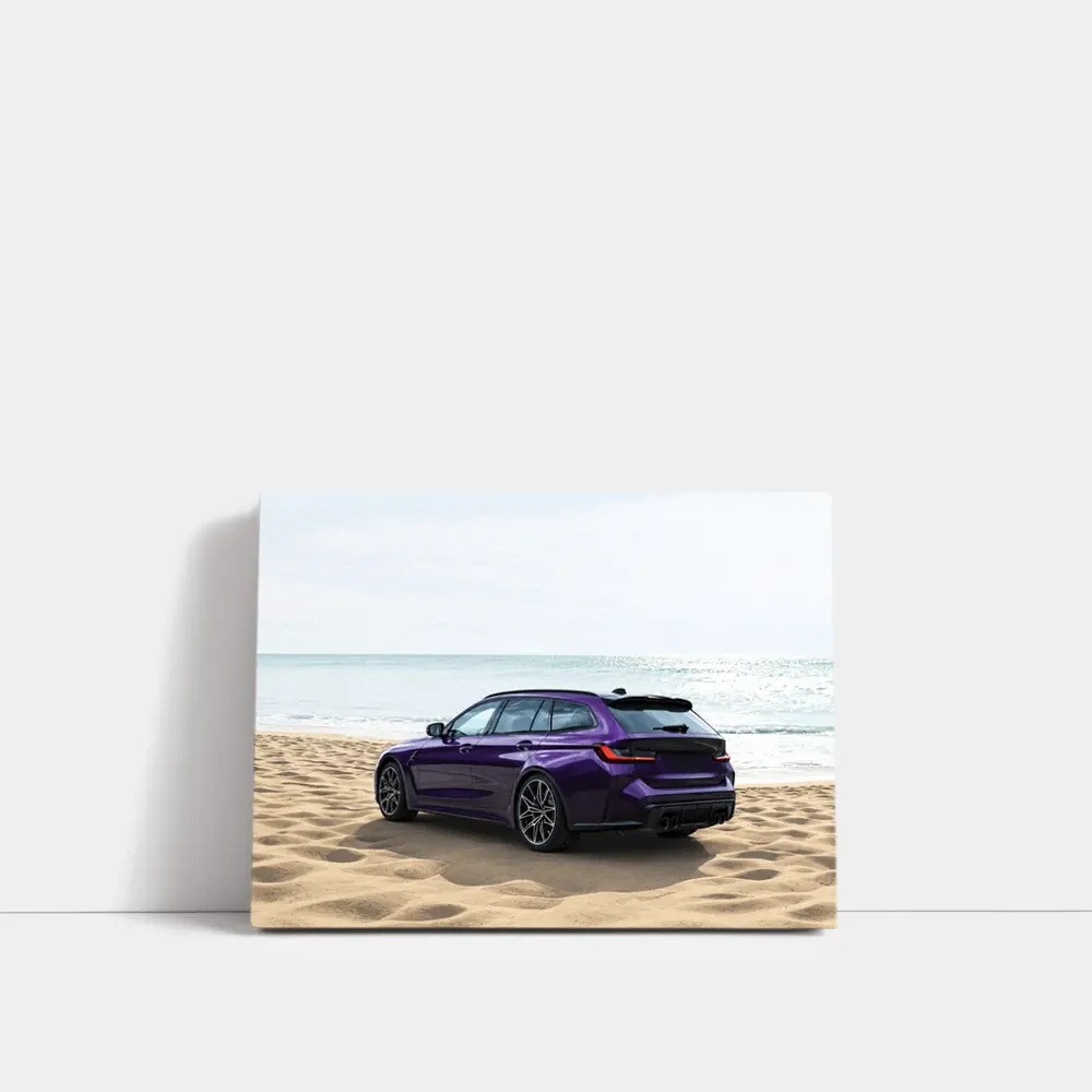 BMW M3 Touring Wagon Purple Beach Shore – Wall Art