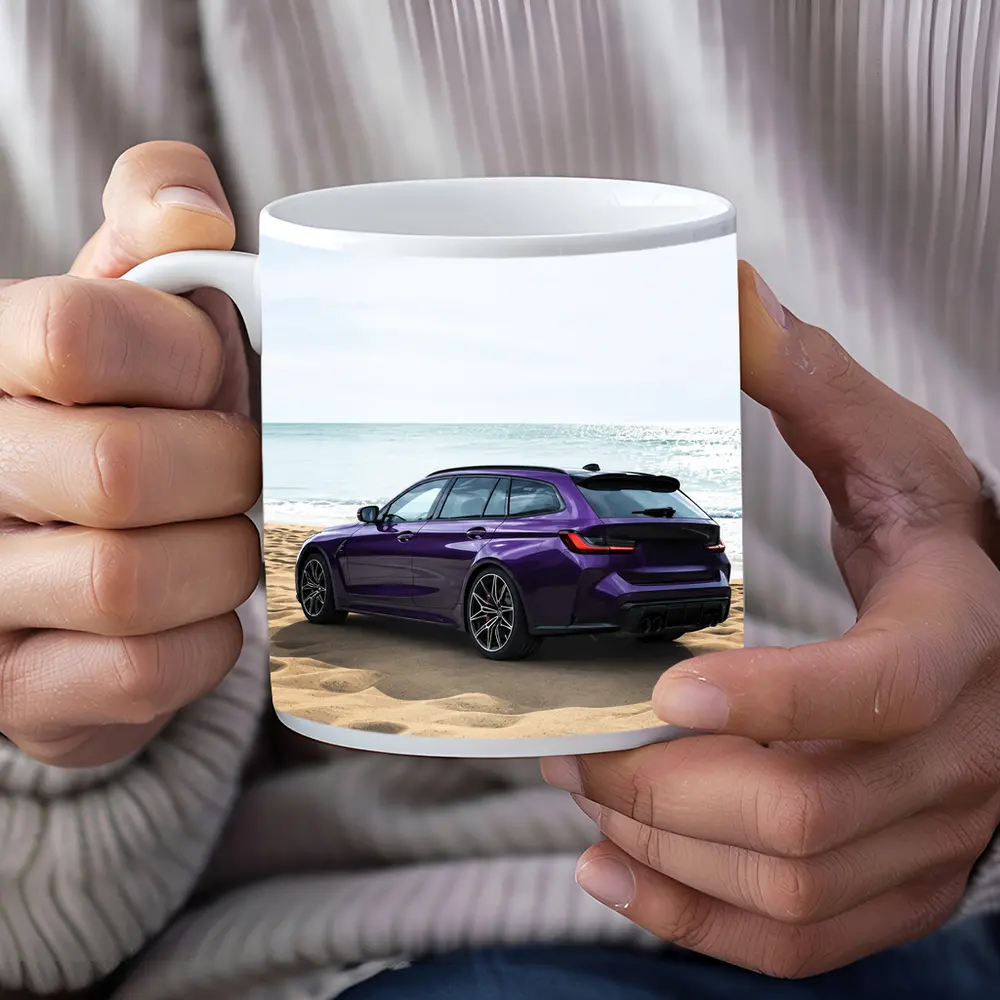 BMW M3 Touring Wagon Purple Beach Shore – Mugs