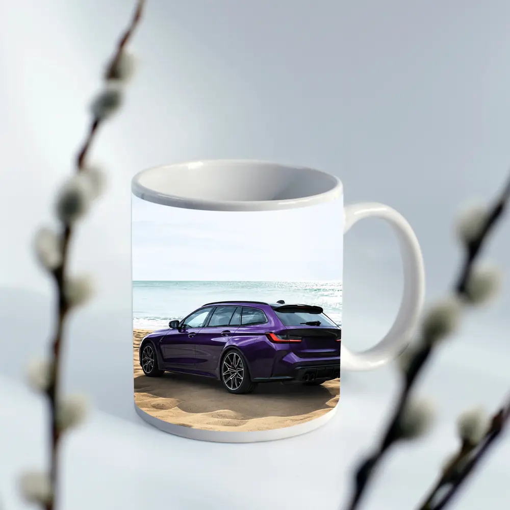 BMW M3 Touring Wagon Purple Beach Shore – Mugs