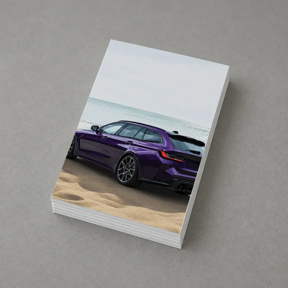 BMW M3 Touring Wagon Purple Beach Shore – Postcards