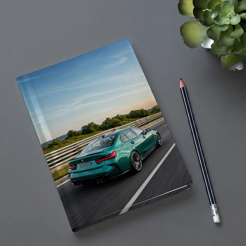BMW M3 Green Sedan On Highway – Notebooks