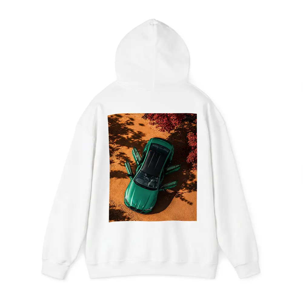 BMW M3 Green Sedan Doors Open Overhead – Hoodies