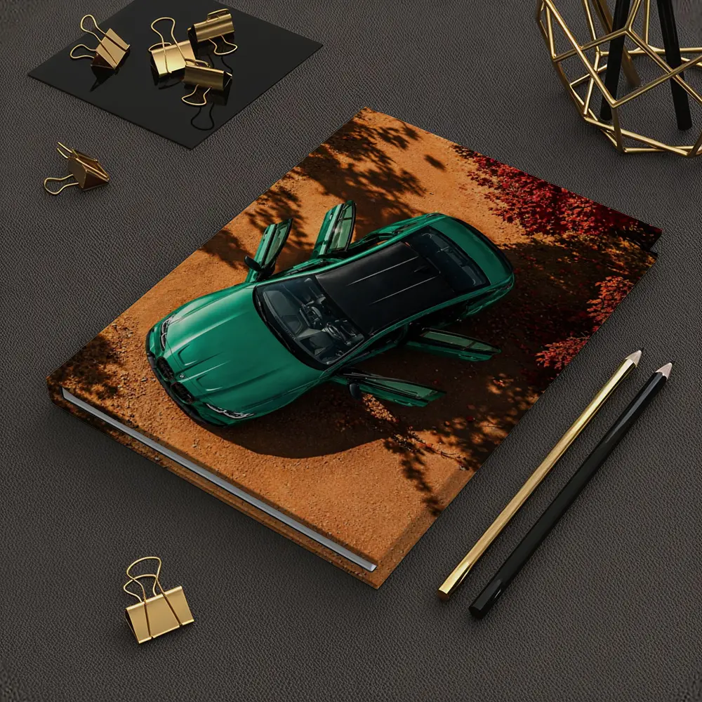 BMW M3 Green Sedan Doors Open Overhead – Notebooks