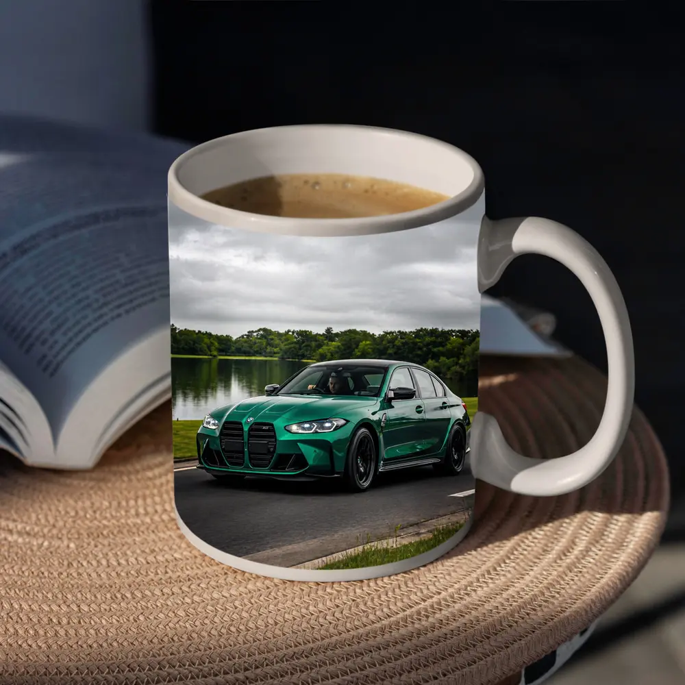 BMW M3 Sedan Green Lakeside Road Drive – Mugs