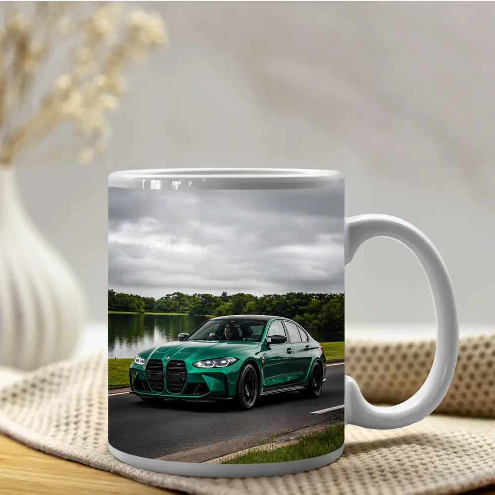 BMW M3 Sedan Green Lakeside Road Drive – Mugs