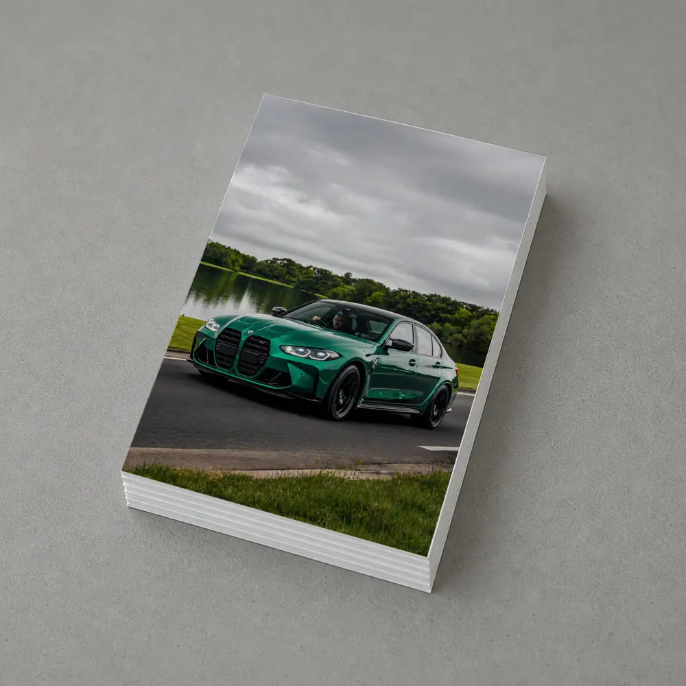 BMW M3 Sedan Green Lakeside Road Drive – Postcards