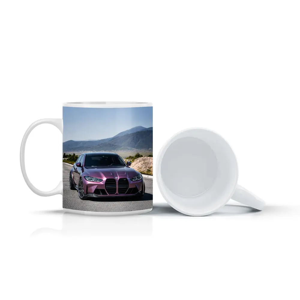 BMW M3 Purple Metallic Mountain Road Shot – Mugs