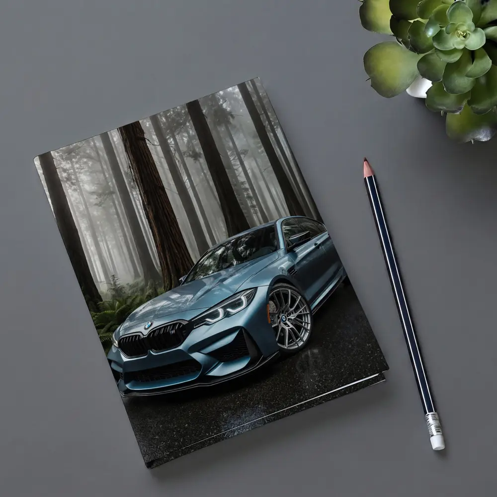 BMW M3 Parked In Misty Forest – Notebooks