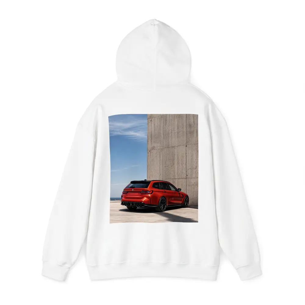 BMW M3 Touring Red Concrete Wall Background – Hoodies