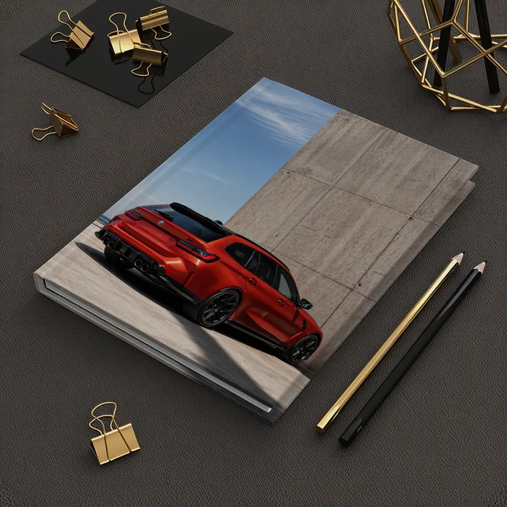 BMW M3 Touring Red Concrete Wall Background – Notebooks