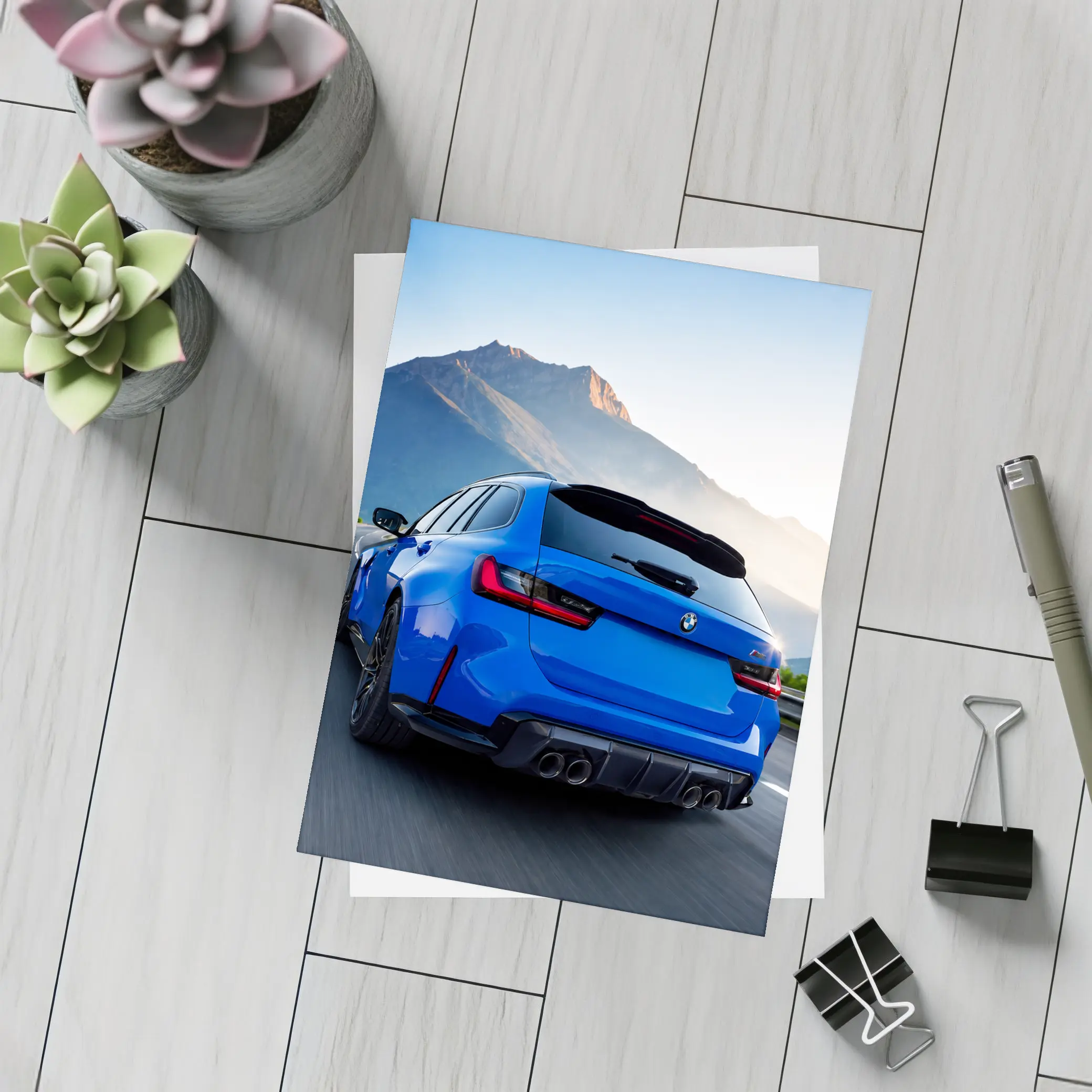 BMW M3 Touring Blue Mountain Road Drive – Postcards