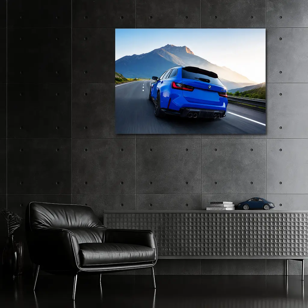 BMW M3 Touring Blue Mountain Road Drive – Wall Art
