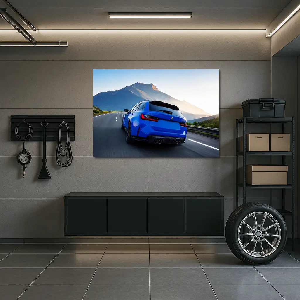 BMW M3 Touring Blue Mountain Road Drive – Wall Art
