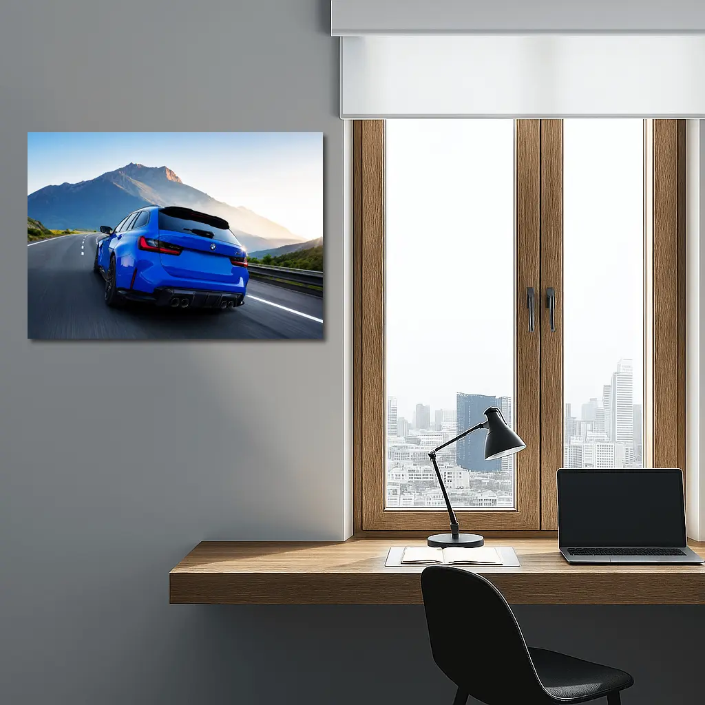 BMW M3 Touring Blue Mountain Road Drive – Wall Art