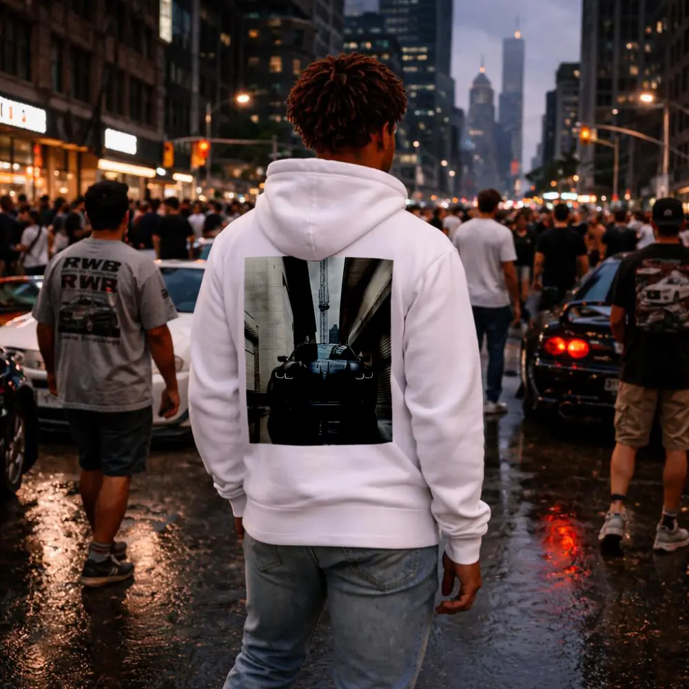 BMW M3 Black Front Urban Street Setting – Hoodies