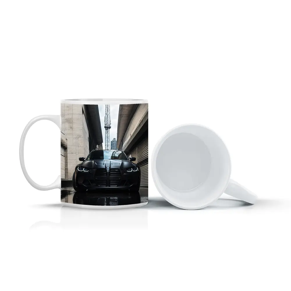 BMW M3 Black Front Urban Street Setting – Mugs