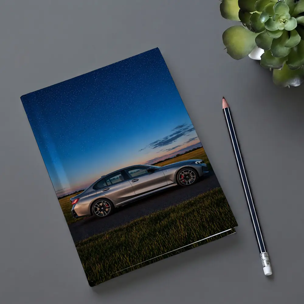 BMW M340i Gray Sedan Starry Night – Notebooks