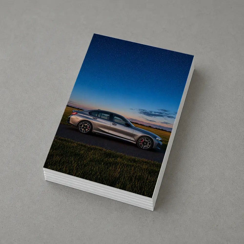 BMW M340i Gray Sedan Starry Night – Postcards