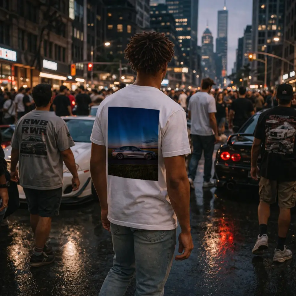 BMW M340i Gray Sedan Starry Night – T-Shirts