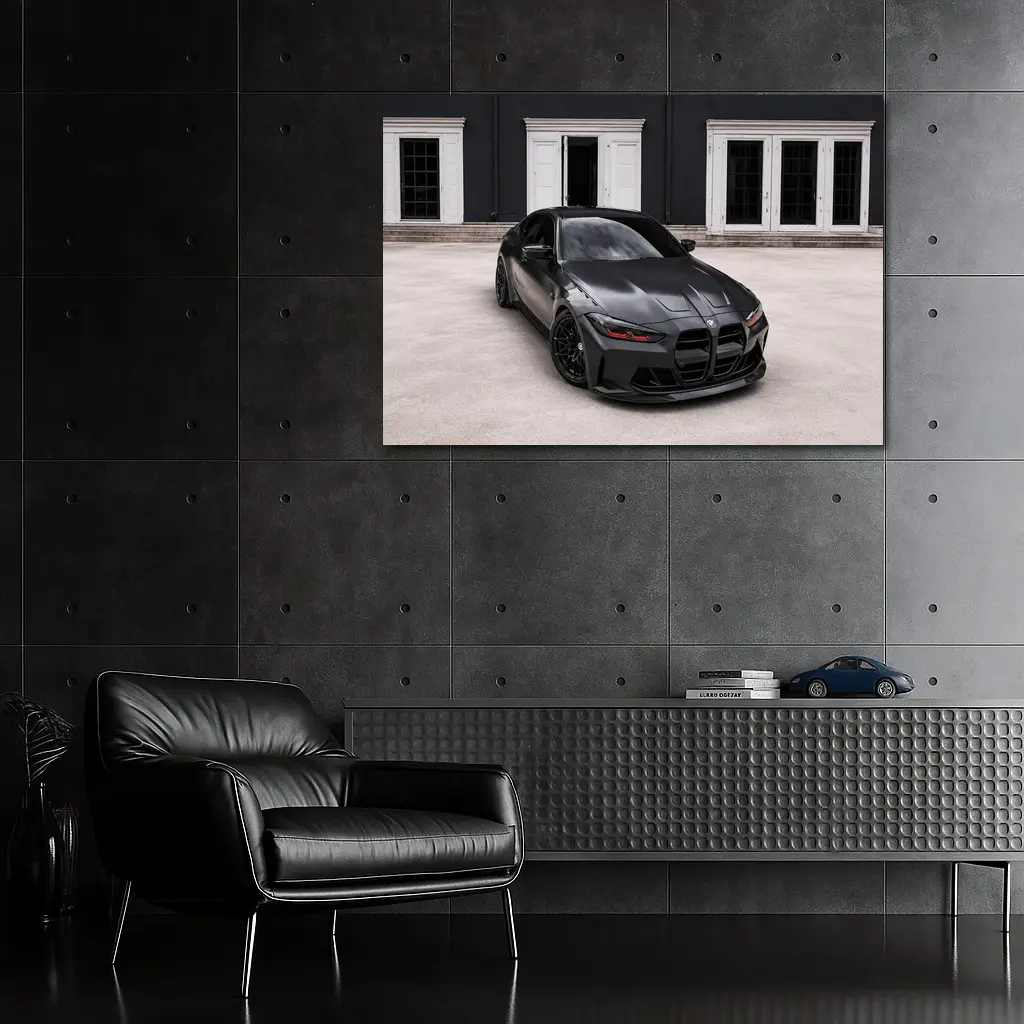 BMW M3 Black Devil Matte Dark Street – Wall Art