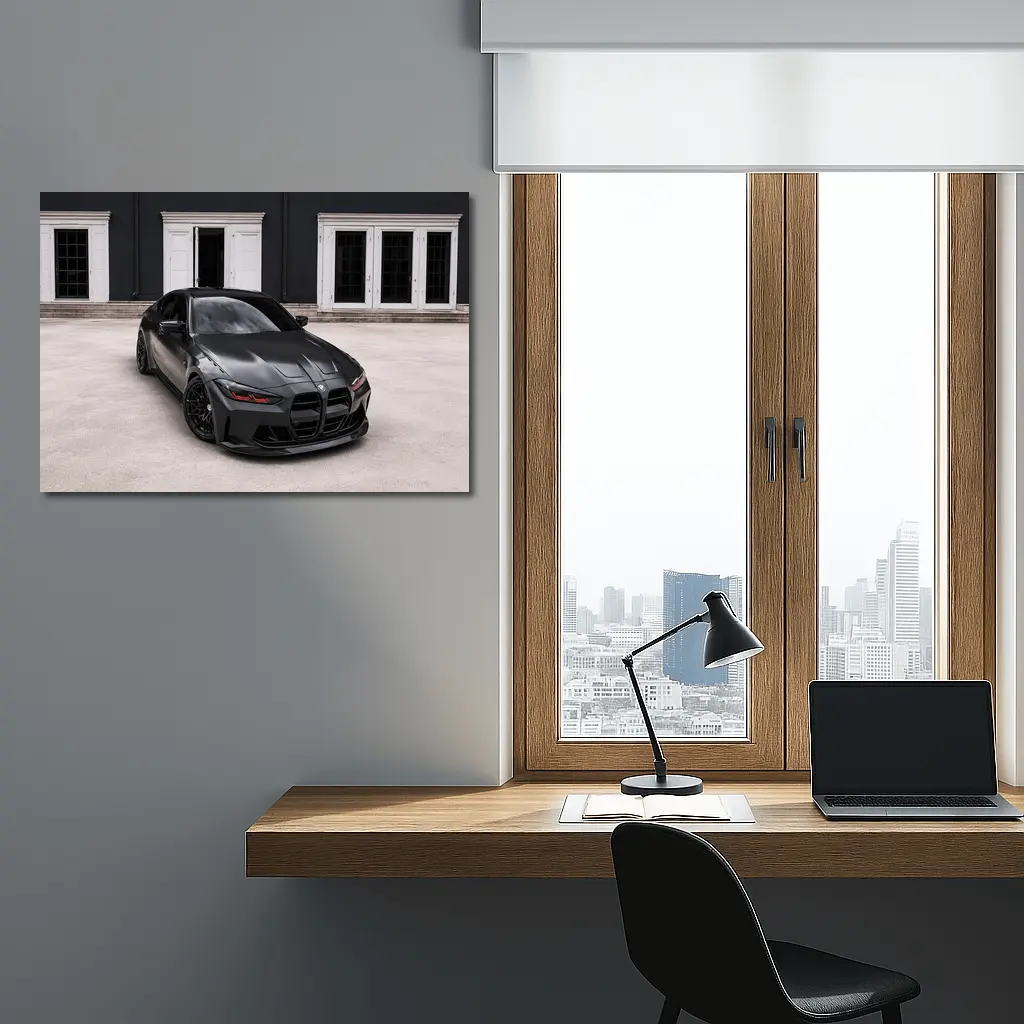 BMW M3 Black Devil Matte Dark Street – Wall Art
