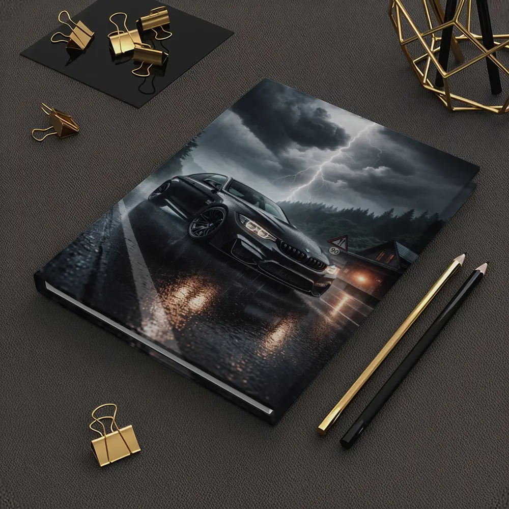 BMW M4 Black Rainy Storm Road – Notebooks