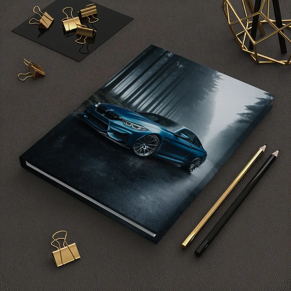 BMW M4 Blue Coupe Misty Forest Road – Notebooks