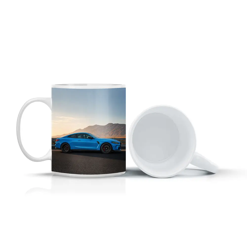BMW M4 Blue Coupe Mountain Road – Mugs