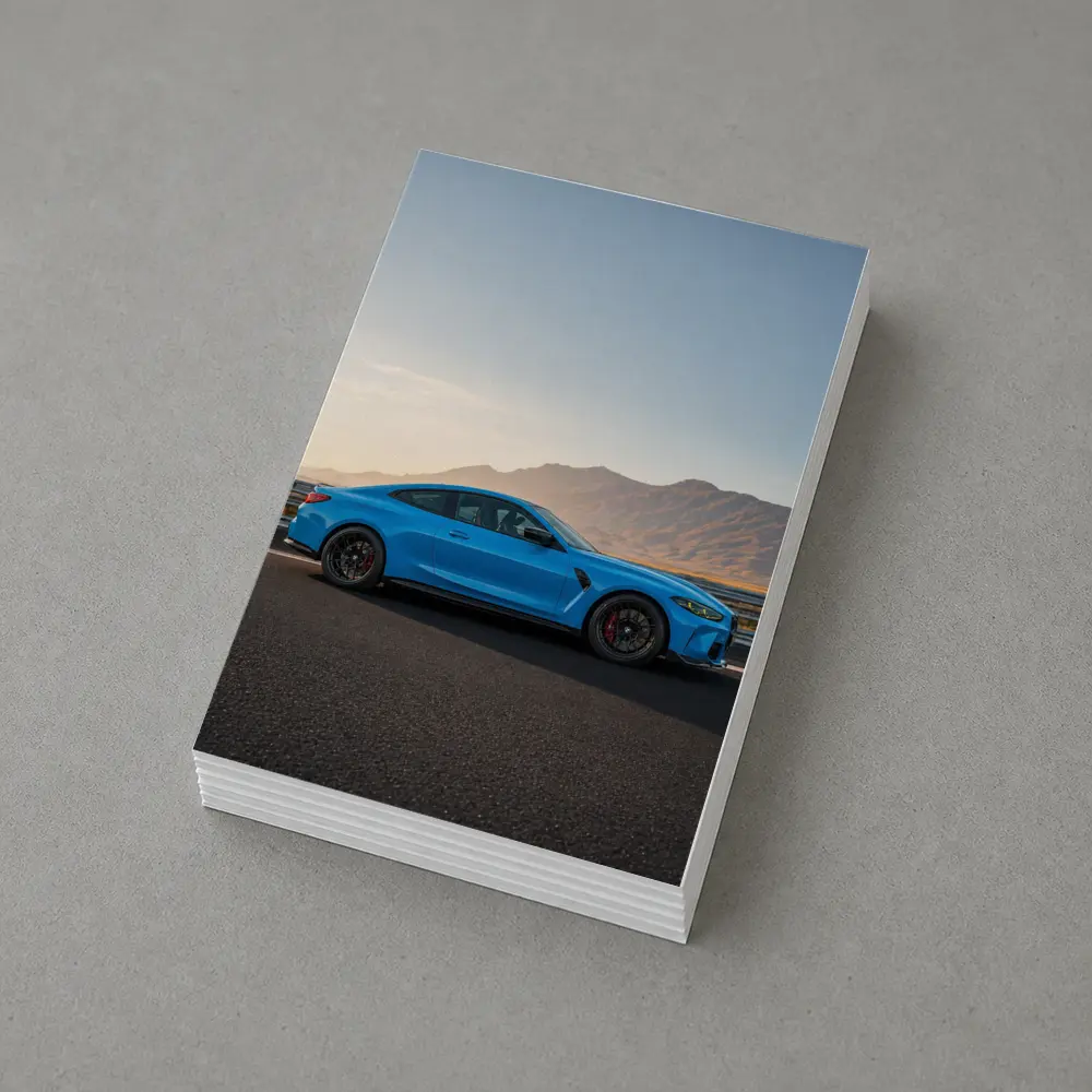 BMW M4 Blue Coupe Mountain Road – Postcards