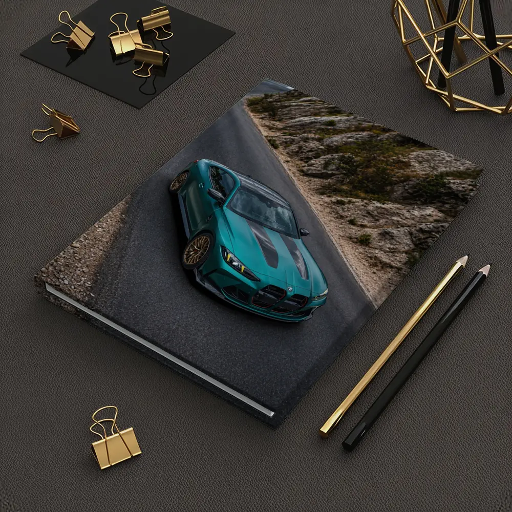 BMW M4 CS Green on Mountain Road – Notebooks