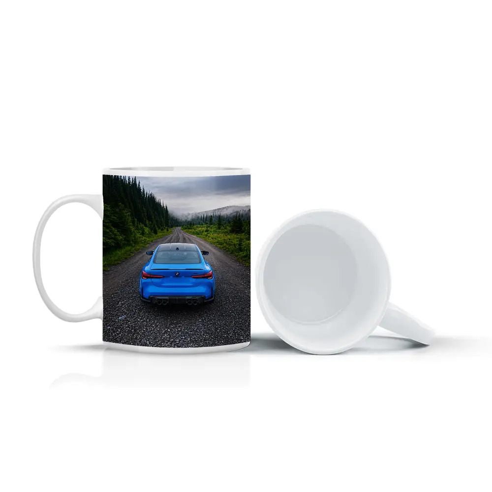 BMW M4 Blue Forest Mountain Road Rear – Mugs