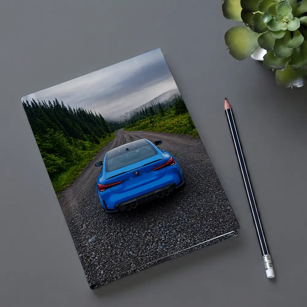 BMW M4 Blue Forest Mountain Road Rear – Notebooks