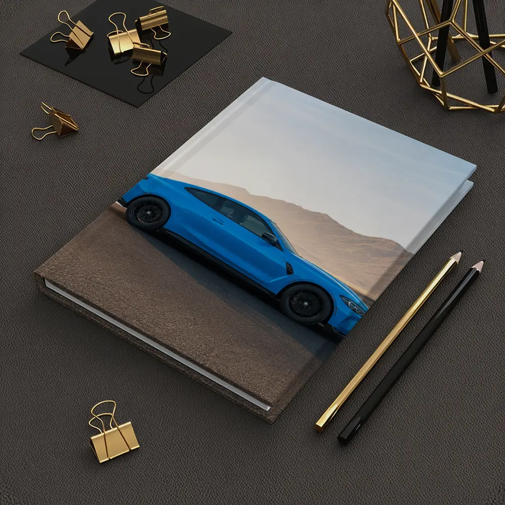 BMW M4 Blue Coupe Desert Road Side View – Notebooks