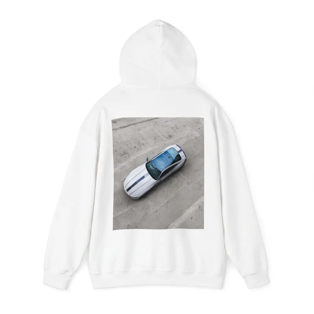 BMW M4 White Racing Stripes Top View – Hoodies