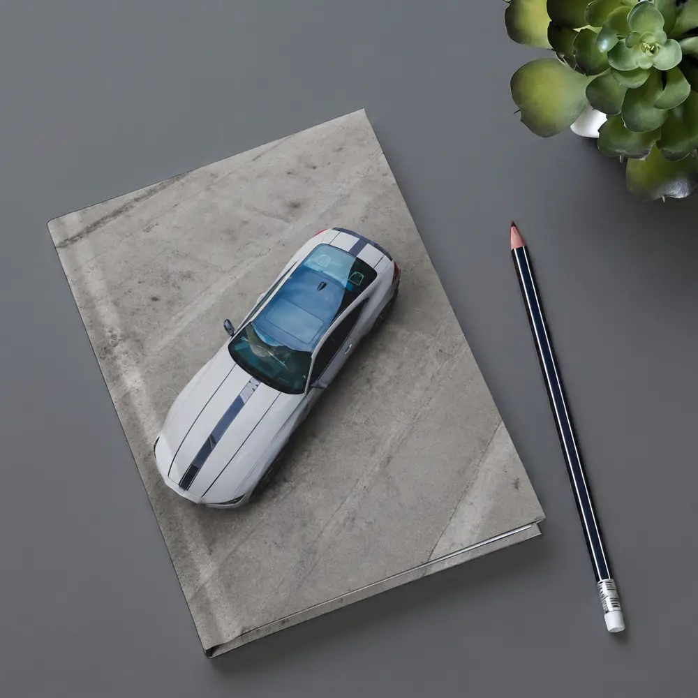 BMW M4 White Racing Stripes Top View – Notebooks