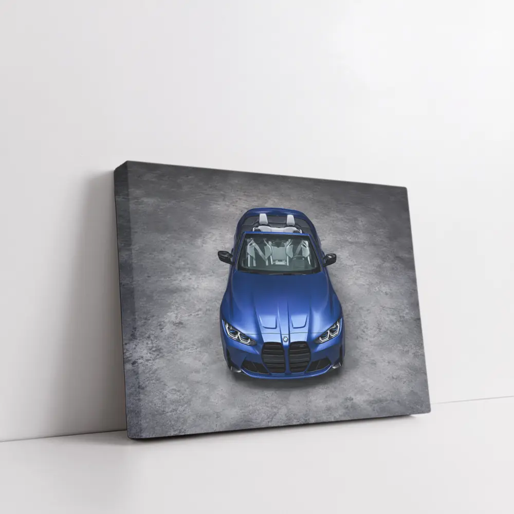 BMW M4 Cabriolet Blue Studio Shot – Wall Art